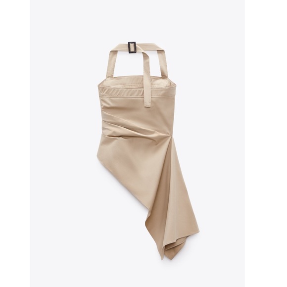 ZARA NWT  Woman Asymmetric Gabardine Top Bloggers Fav Size S - Picture 5 of 16